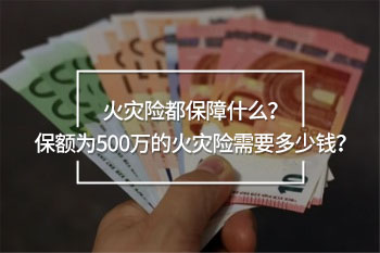 保額為500萬的火災險需要多少錢