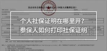個人社保證明在哪里開