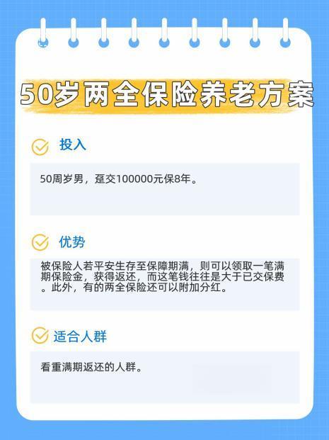 50歲養(yǎng)老商業(yè)保險怎么規(guī)劃？三種方案助你從容面對未來