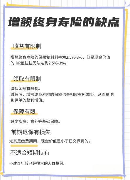 增額終身壽險(xiǎn)有哪些缺點(diǎn)
