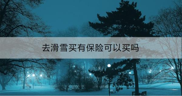 去滑雪買(mǎi)有保險(xiǎn)可以買(mǎi)嗎？怎么買(mǎi)合適？