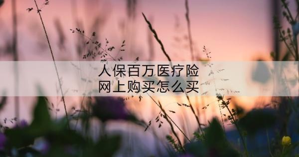 人保百萬醫(yī)療險(xiǎn)網(wǎng)上購買怎么買？人保金醫(yī)保百萬醫(yī)療有什么優(yōu)點(diǎn)？