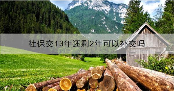 社保交13年還剩2年可以補(bǔ)交嗎
