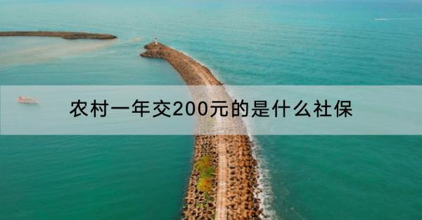 農(nóng)村一年交200元的是什么社保？每年繳費還是一次性補繳好？