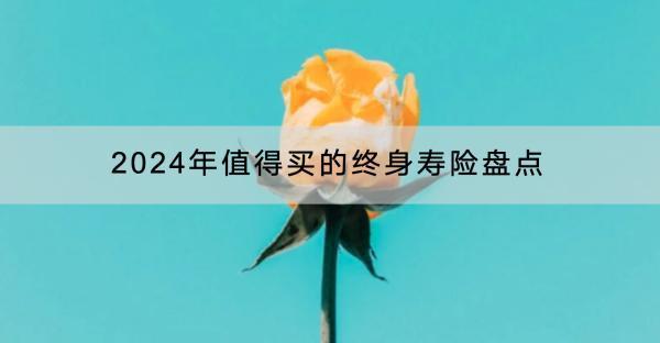 2024年值得買的終身壽險盤點有哪些？什么年齡買終身壽險好？