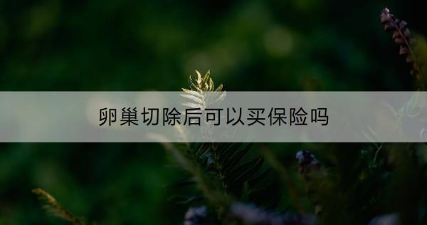 卵巢切除后可以買保險嗎？帶病投保屬于騙保嗎？
