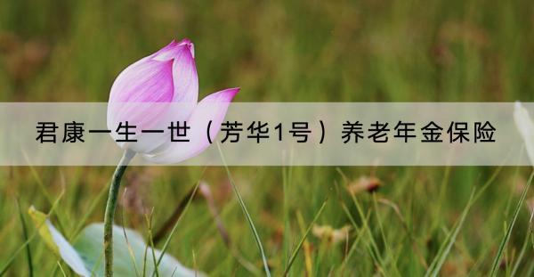 君康一生一世（芳華1號(hào)）養(yǎng)老年金保險(xiǎn)保障什么？值得買嗎？