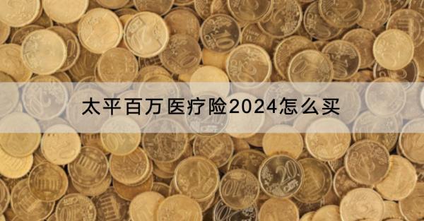 太平百萬醫(yī)療險2024怎么買