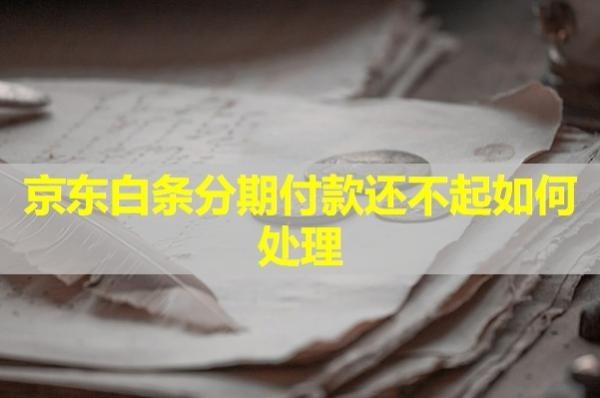 京東白條分期付款還不起如何處理？解析