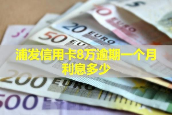 浦發(fā)信用卡8萬逾期一個(gè)月利息多少？詳細(xì)解析