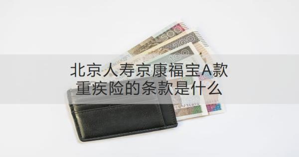 北京人壽京康福寶A款重疾險(xiǎn)的條款是什么？保費(fèi)多少？