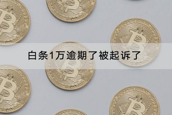 白條1萬逾期了被起訴了怎么辦？這些辦法要知道