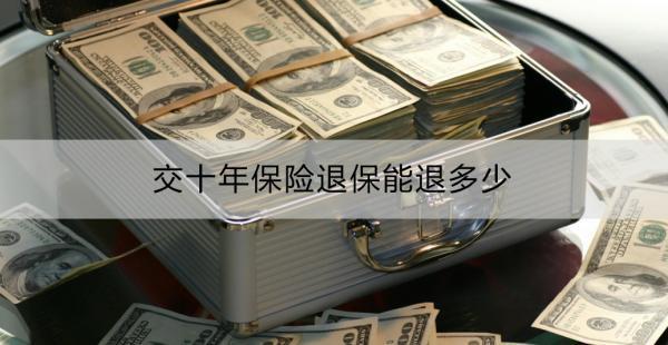 交十年保險(xiǎn)退保能退多少？怎么才能退全款？
