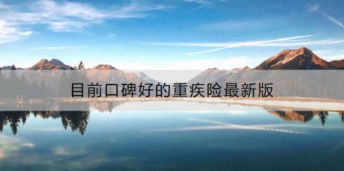 目前口碑好的重疾險最新版