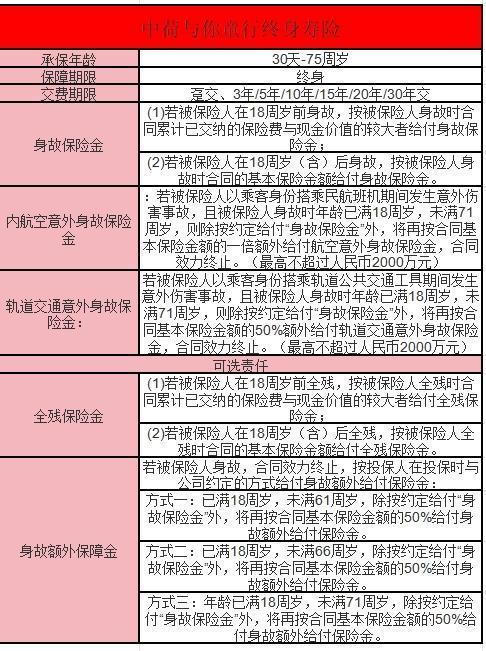 中荷與你童行終身壽險怎么樣？非常不錯！