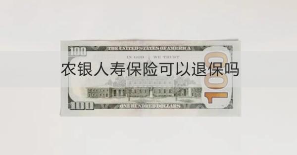 農(nóng)銀人壽保險可以退保嗎？退保多久到賬？