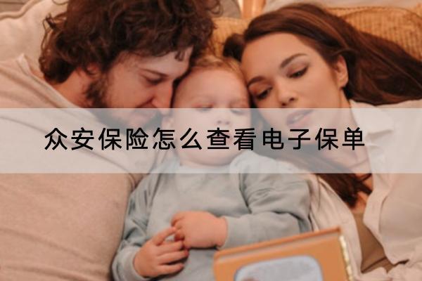 眾安保險(xiǎn)怎么查看電子保單