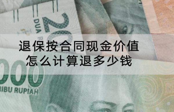 退保按合同現(xiàn)金價值怎么計算退多少錢