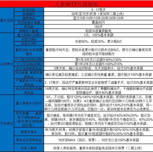 大黃蜂13號(hào)保險(xiǎn)保障范圍